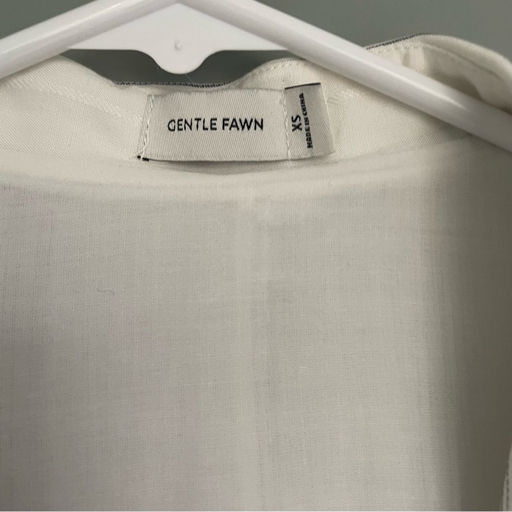 Gentle Fawn "Kaysey" Navy White Pinstripe Button Down Dress - Picture 9 of 14